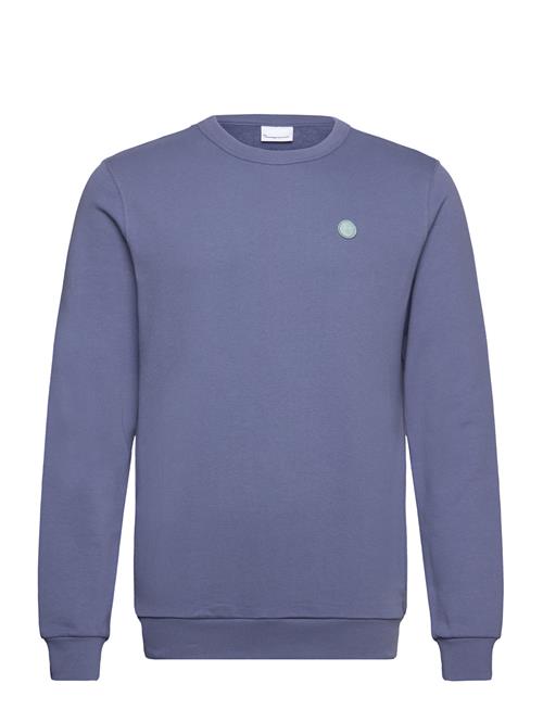Se Erik Basic Badge Sweat - Gots/Vegan Knowledge Cotton Apparel Blue ved Booztlet