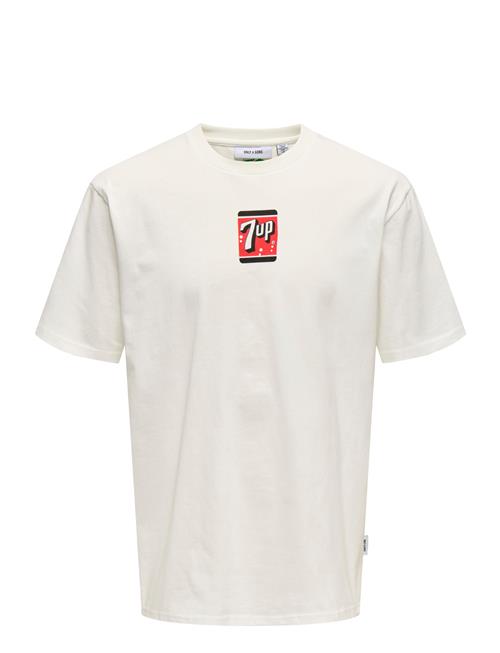 Se Ons7Up Rlx Ss Tee ONLY & SONS Cream ved Booztlet