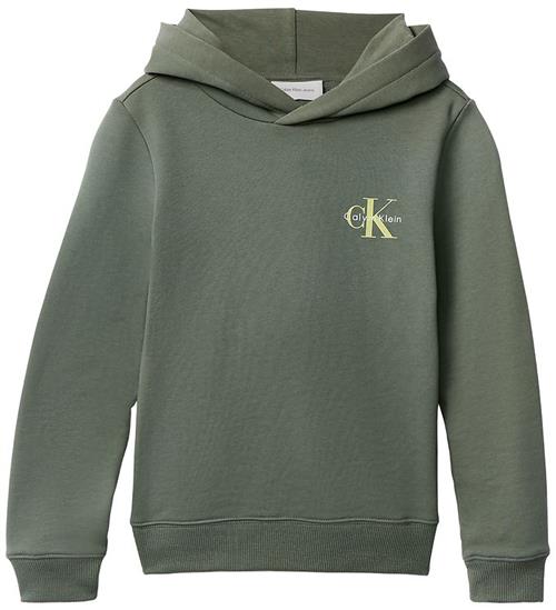 Se Calvin Klein Hættetrøje - Monogram - Thymegreen ved KidsWorld
