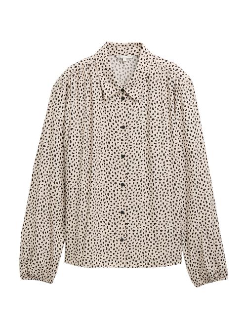 TOM TAILOR DENIM Bluse  beige / sort