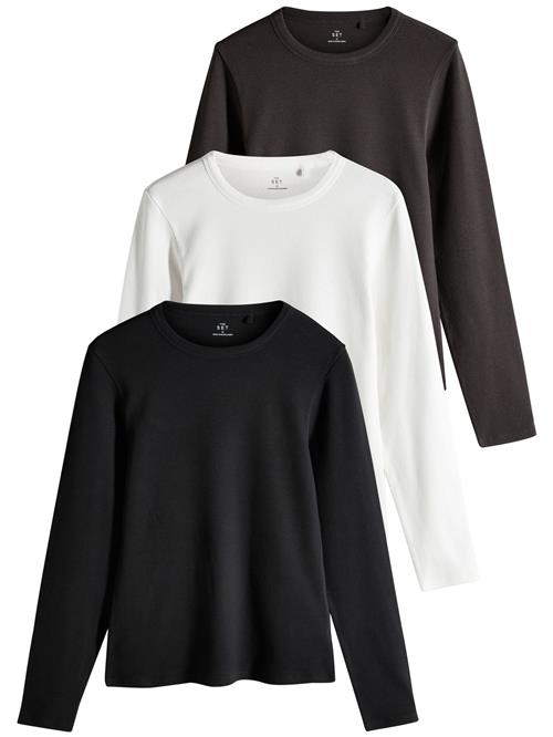 The Set Shirts  antracit / sort / hvid