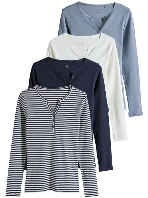 The Set Shirts  marin / røgblå / hvid
