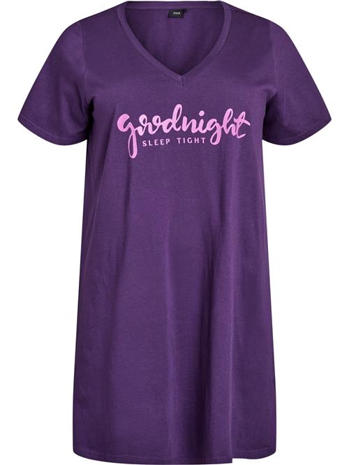 Zizzi Natskjorte 'Malba'  lilla / pink