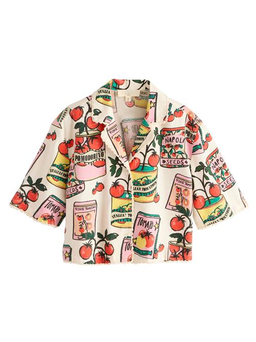 Next Bluse  ecru / grøn / lys pink / rød