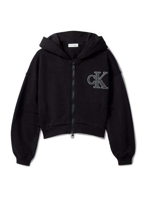 Calvin Klein Jeans Sweatjakke  grå / sort / sølv