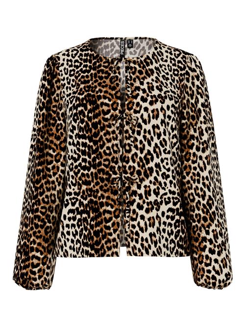 PIECES Bluse 'PCTIFFANY'  karamel / cappuccino / sort