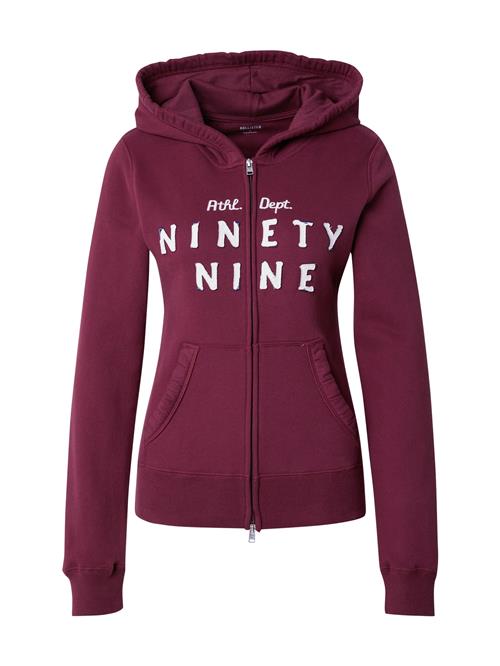 HOLLISTER Sweatjakke  burgunder / hvid