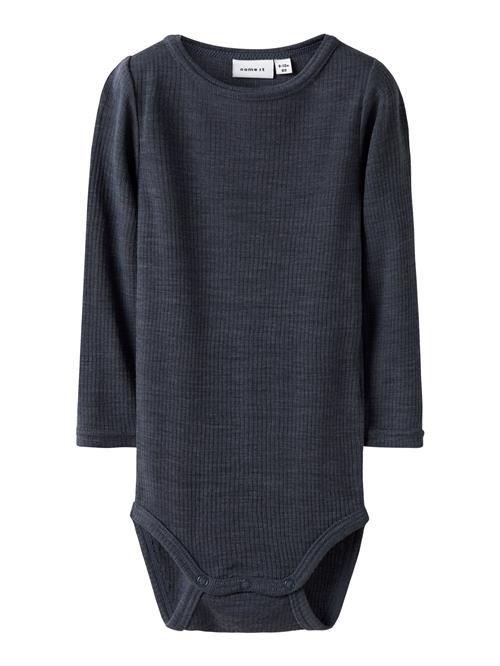 NAME IT Langærmet Uld Body Wax Ombre Blue
