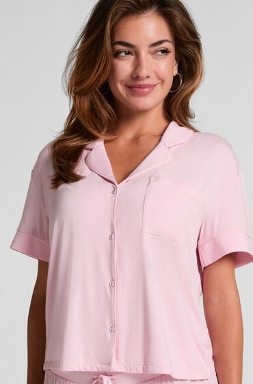 Hunkemöller Kortærmet jerseyjakke Essential pink