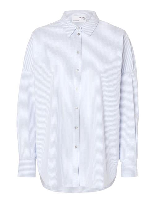 Slfnova Ls Oxford Shirt Noos Selected Blue