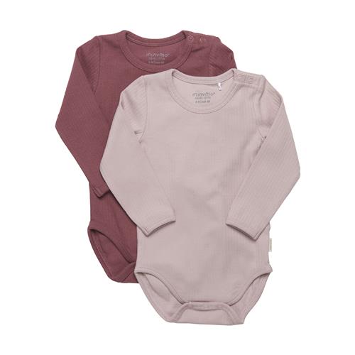 Minymo 2-pak Rib Babybodyer Goblin Blue 80 cm    80 cm  Unisex