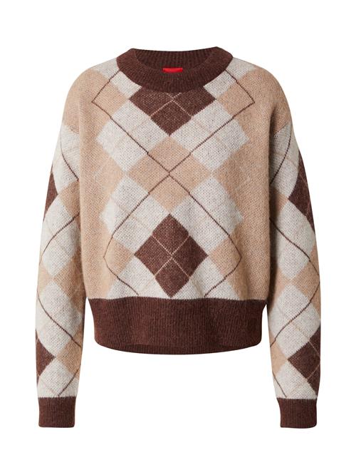 HUGO Pullover 'Sacero'  beige / lysebeige / mørkebrun