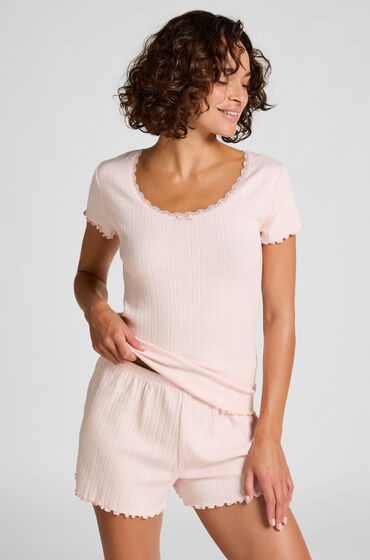 Hunkemöller Pointelle shorts Lyserød