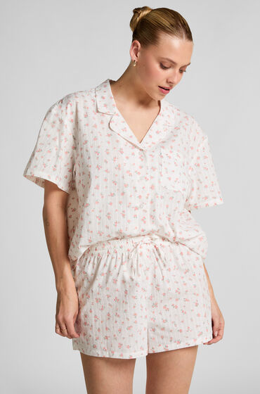 Hunkemöller Vævede pyjamasshorts Hvid