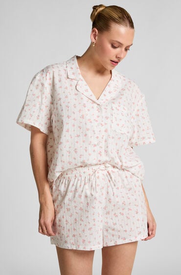 Hunkemöller Vævede pyjamasshorts Hvid