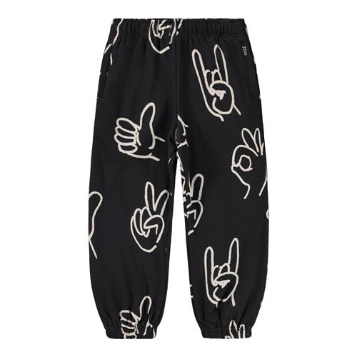 Molo Adan Joggingbukser Drawn Hands  Drawn Hands 122 cm  Sort  122 cm  Unisex