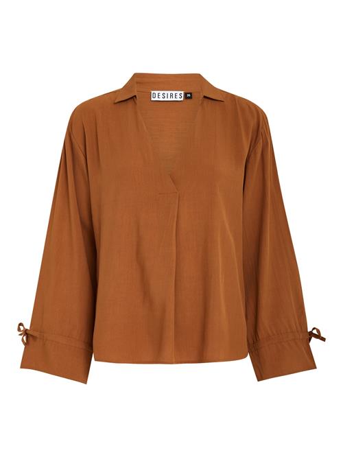 DESIRES Bluse 'Elvan'  kastaniebrun