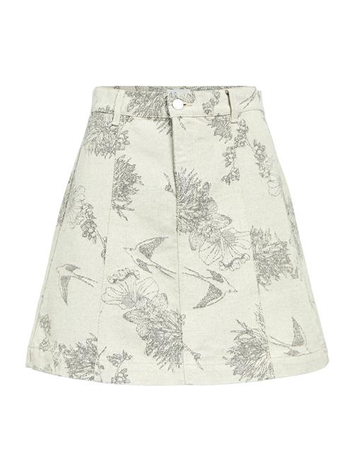 OBJECT Nederdel 'OBJDARMI'  grå / white denim