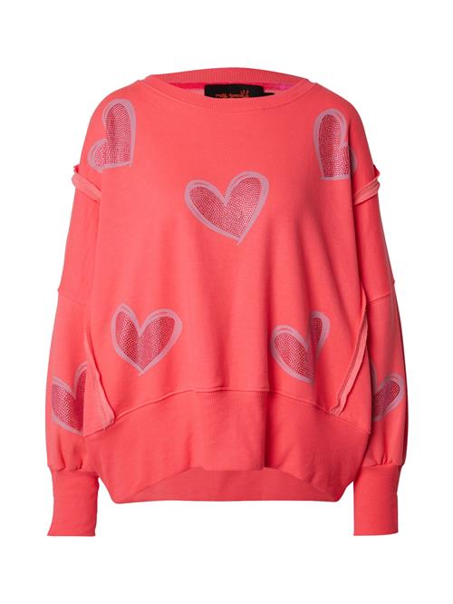 miss goodlife Sweatshirt 'Heart'  lilla / hindbær / sølv
