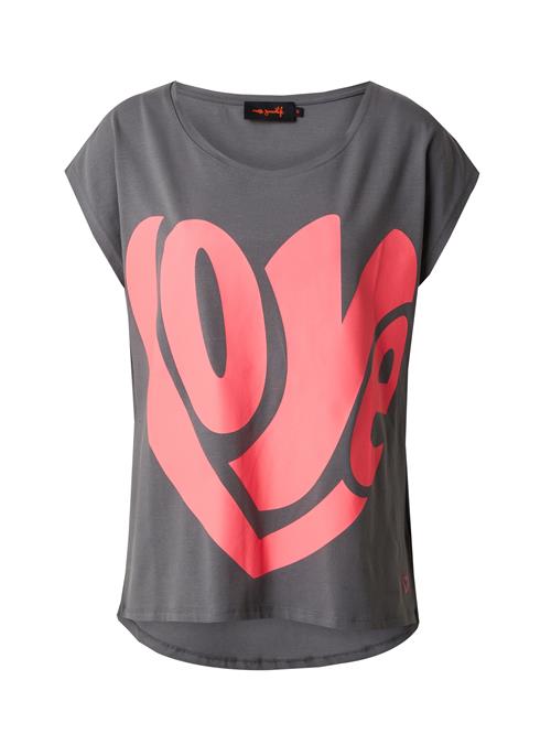 miss goodlife Shirts 'London'  mørkegrå / lys pink