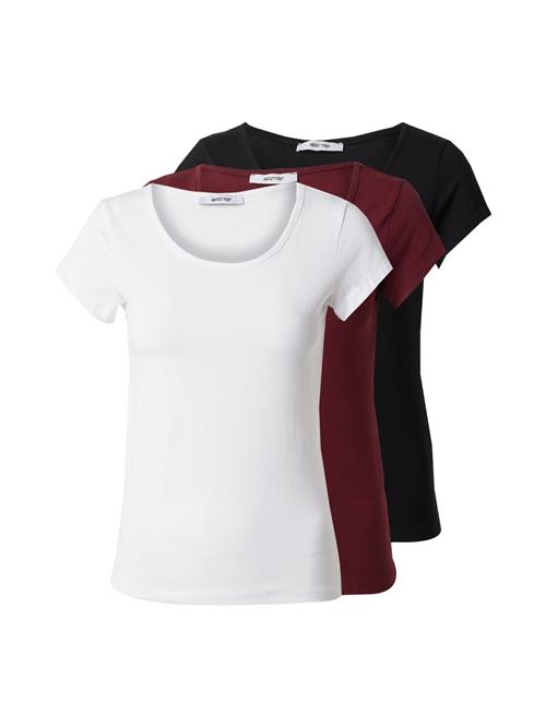 ABOUT YOU Shirts 'Madlin'  mørkerød / sort / hvid