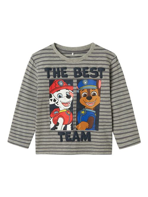NAME IT Shirts 'NMMJasper Paw'  choko / grå-meleret / sort / hvid