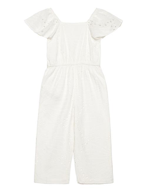 Swiss Embroidery Jumpsuit Mango White