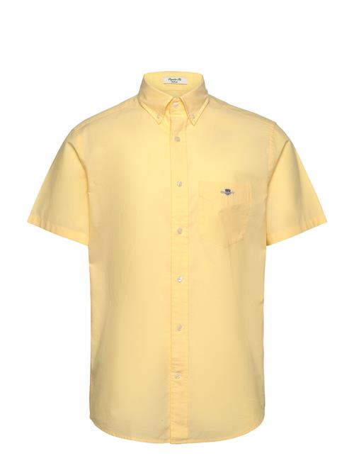 Reg Classic Poplin Ss Shirt GANT Yellow