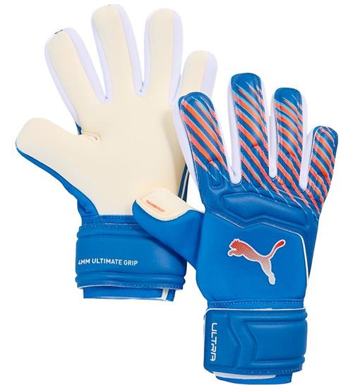 Se Puma Målmandshandsker - ULTRA Pro Jr - Ultra Blue/Glowing Red ved KidsWorld