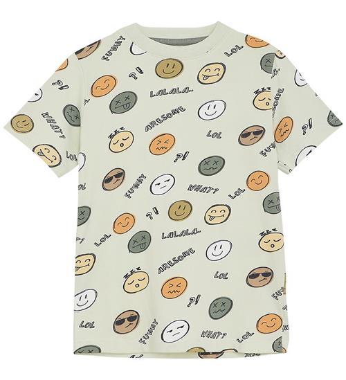 Minymo T-Shirt - Tender Greens m. Print