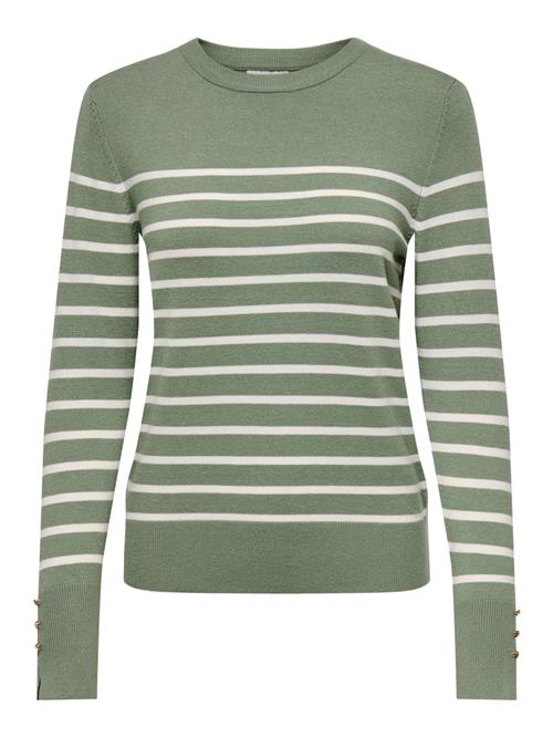 Se JDY Pullover 'JDYMALOU'  oliven / hvid ved About You
