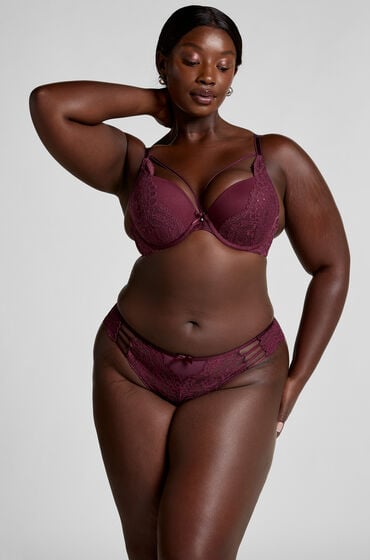 Se Hunkemöller Polstret push-up bøjle-bh Isadora rød ved Hunkemøller