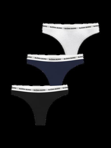Björn Borg Logo Thongs 3-pack Multi, M