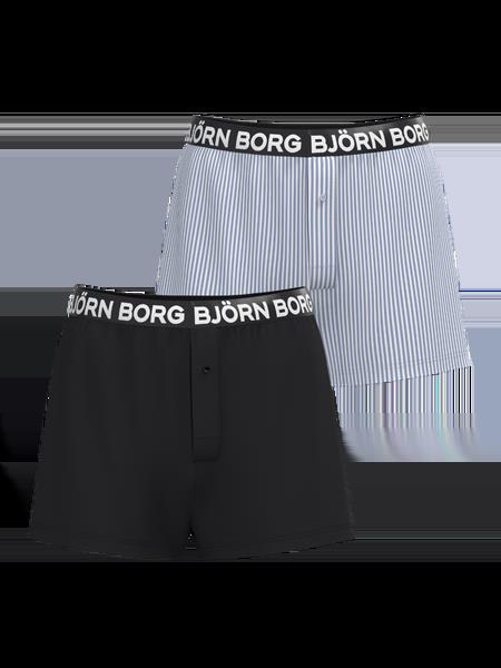 Björn Borg Cotton Stretch Logo Woven Boxers Shorts 2-pack Multi, XL