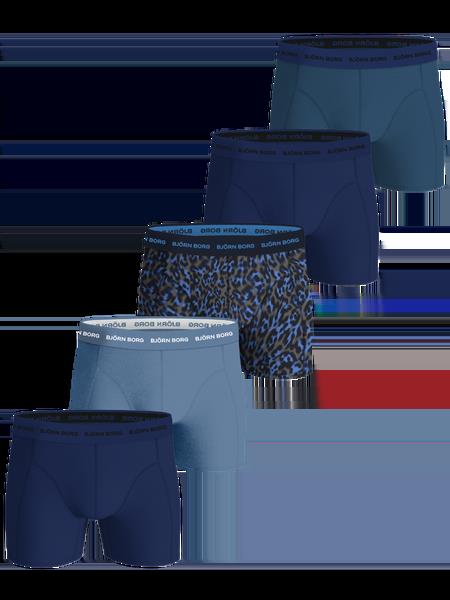 Björn Borg Cotton Stretch Boxers 5-pack Blå, L