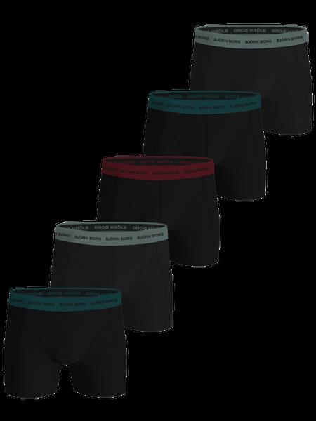 Björn Borg Cotton Stretch Boxers 5-pack Sort, L