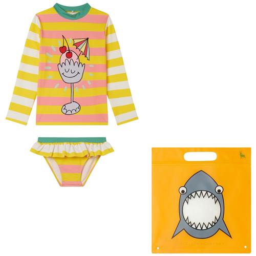 Stella McCartney Kids Stribet UV-sæt Orange 2 Y  Gul  2 år  kvinde