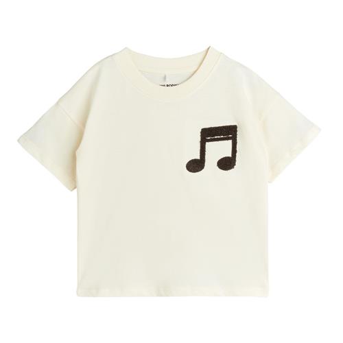 Mini Rodini Note Chenille T-shirt Offwhite 92/98 cm  Creme  92/98 cm  Unisex