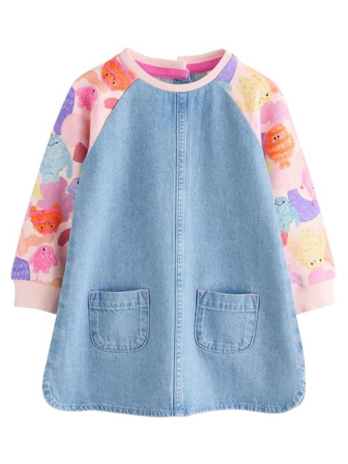 Next Kjole  blue denim / orange / pink / lyserød