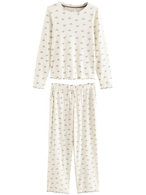 Next Pyjamas  ecru / mørkegrøn
