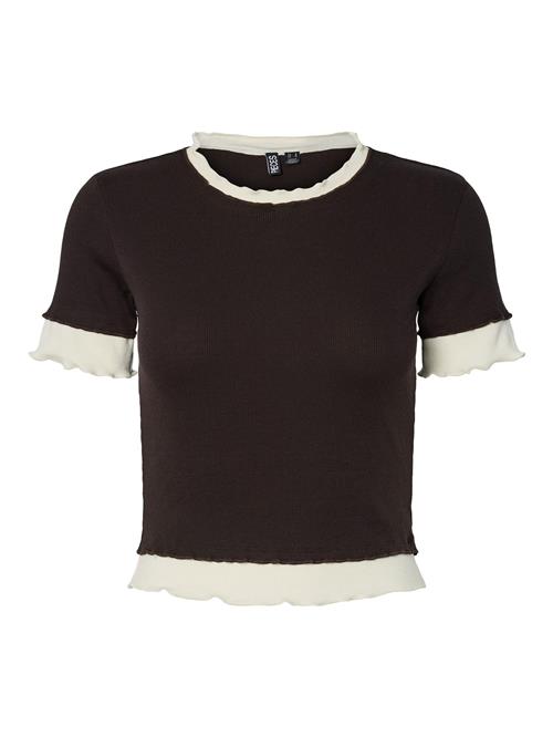 Se PIECES Shirts 'PCJemma'  brun / hvid ved About You
