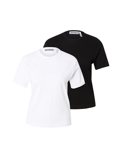 WEEKDAY Shirts 'Rey'  sort / hvid