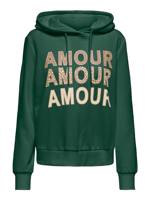 ONLY Sweatshirt 'ONLMAIA'  ecru / lysebrun / mørkegrøn