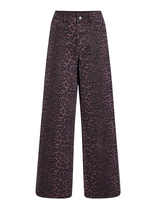 VILA Jeans  rødviolet / sort