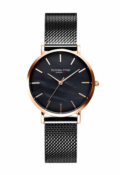 Victoria Hyde Analogt ur  rosa guld / sort