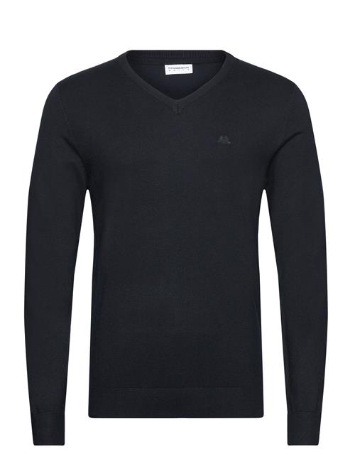 Ecovero V-Neck L/S Knit Lindbergh Navy