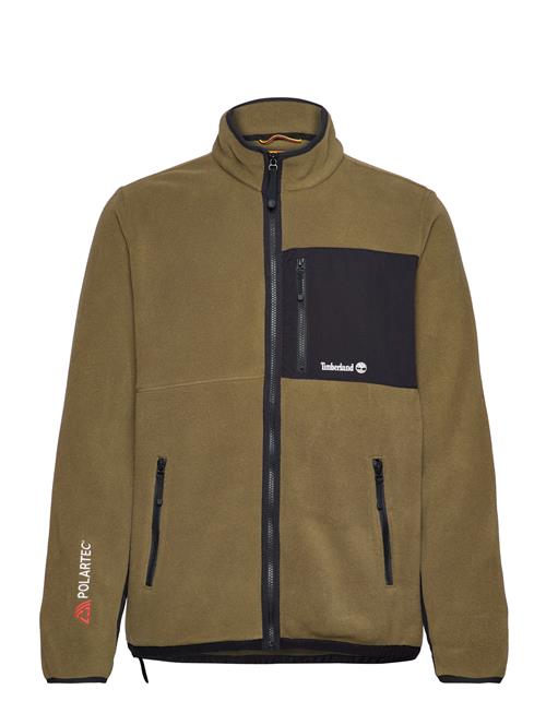 Sherburne Polartec 200 Mix Media Full Zip Fleece Dark Olive Timberland Green