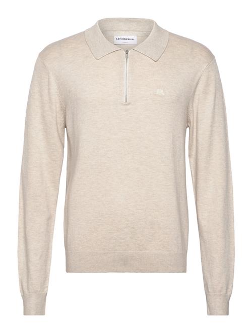 Ecovero L/S Zip Polo Lindbergh Cream