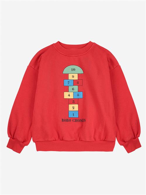 Bobo Choses Hopscotch Sweatshirt Red  Red 12-13 Years  Rød  12-13 år  mand