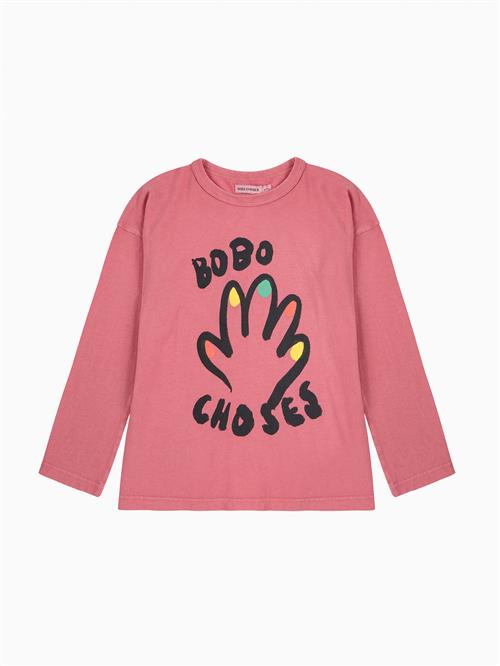 Bobo Choses High Five Langærmet T-shirt Pink  Pink 4-5 Years  Lyserød  4-5 år  kvinde